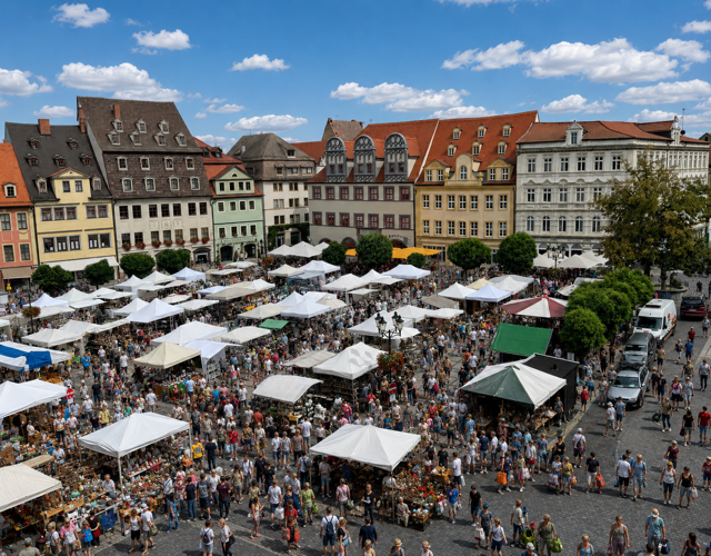 Kunsthandwerkermarkt Naumburg 2026 – Übernachten direkt am Markt