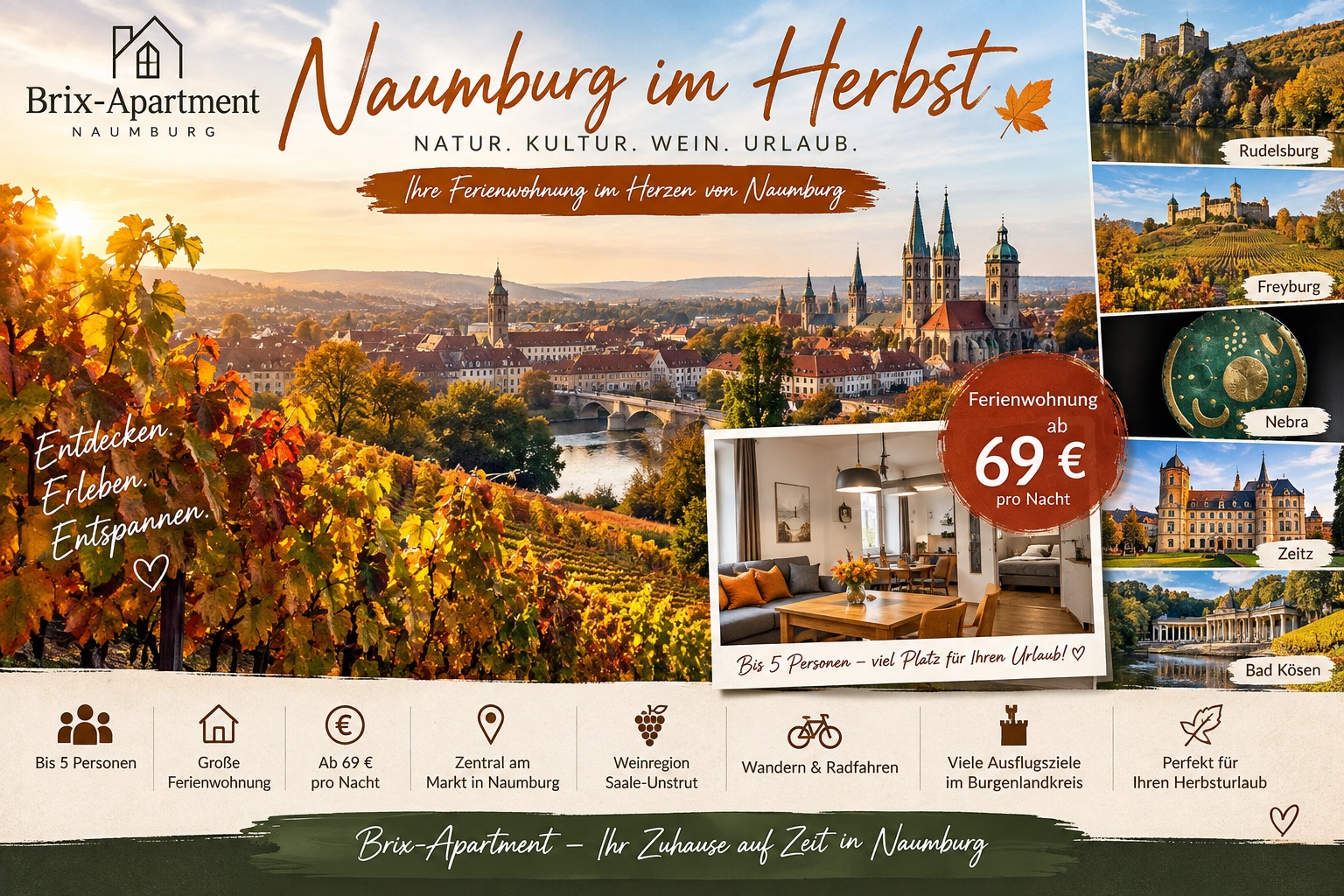 Naumburg im Herbst – Ferienwohnung Brix-Apartment
